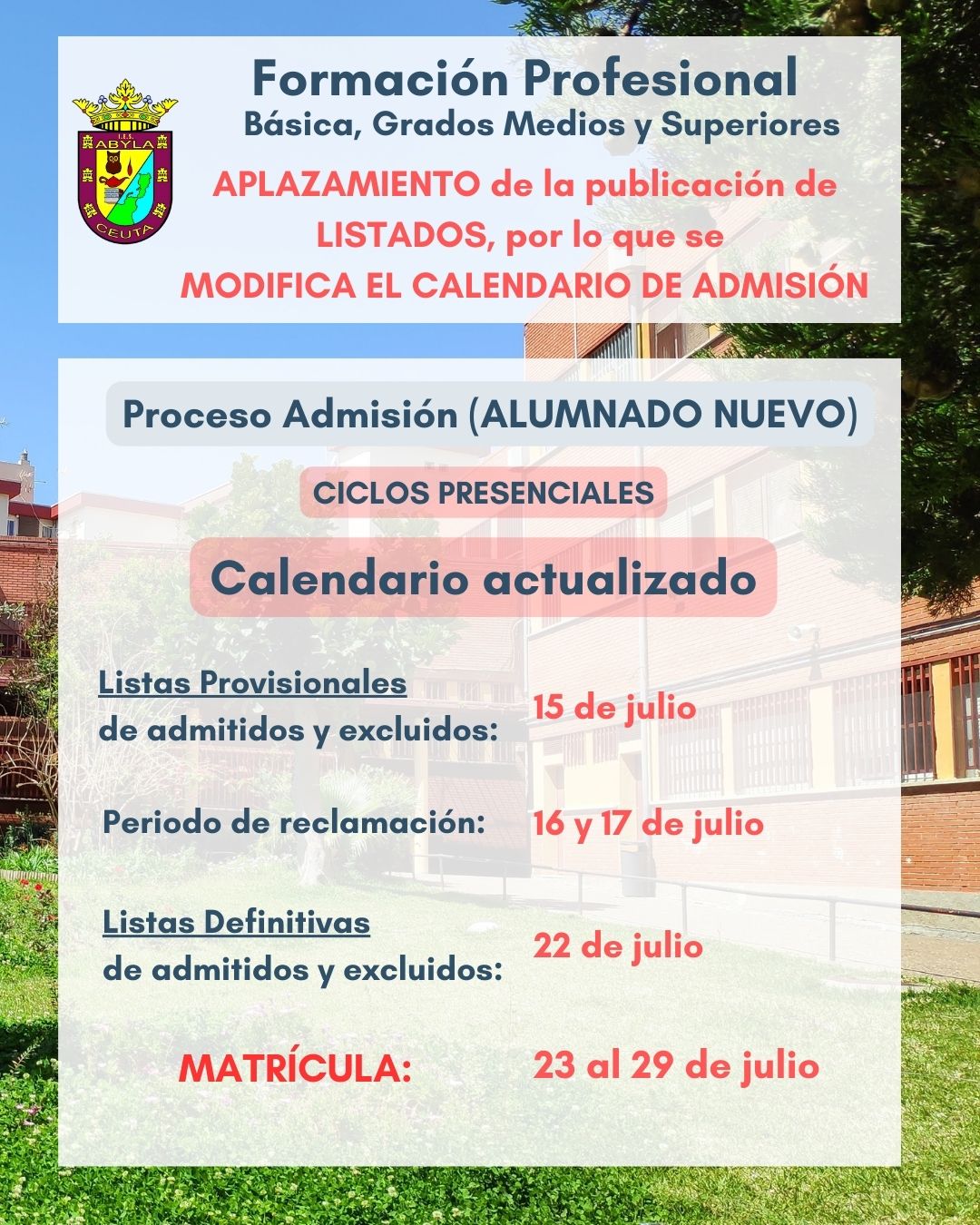 APLAZAMIENTO LISTADOS