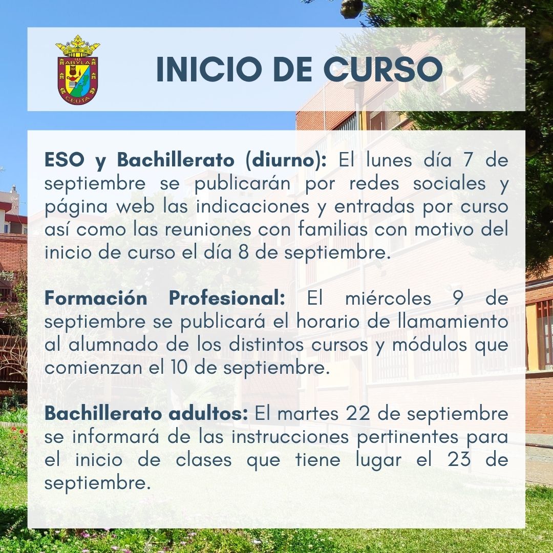 INICIO DE CURSO