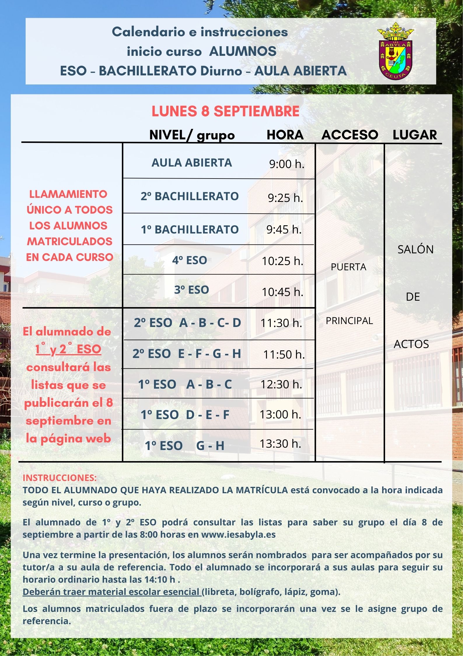 Inicio curso 25