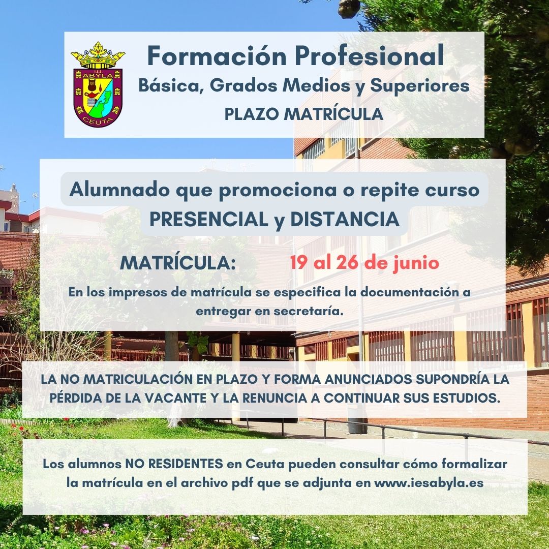Matriculacion FP promocion repeticion